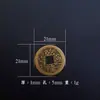 Fundición de Latón Monedas de Cobre Antiguo Monedas de Cobre al por Mayor Latón Envejecido Cambio Suelto Agujero Cuadrado Imitación Antigua Accesorios de Adornos de Piedra para Entrada del Hogar