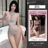 Renda Rasgada Transparente Roupa Íntima Sexy Tentação Quente Uniforme Pendurado no Pescoço Feminino Sexy Traje Sem Desligar W08