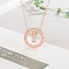 Jingdong Tmall Moda Romana Pingente de Contas de Transferência Digital Colar Feminino Novo Estilo Coreano Celebridade da Internet Pingente de Diamante Joia