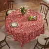 Toalha de Mesa Redonda, À Prova de Óleo, Impermeável, Sem Lavagem, Anti-Escaldamento, Toalha de Mesa Redonda Grande 180*180, Tapete Quadrado de PVC para Mesa de Jantar Doméstica