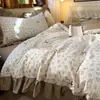 Conjunto de Cuatro Piezas Transparente Arrugado Estilo Princesa Coreana Novedad 2026 Inspirado en Nube Hinchada