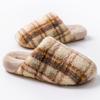 Nuevas Zapatillas de Algodón a Cuadros Estilo Retro 2026 para Mujer, Uso en Interiores para Otoño e Invierno, Suela Gruesa, Silenciosas, Felpa, Cálidas