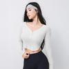 Roupas de Fitness Treinamento Pilates Feminino Solto Fino Top Esportivo Corrida Secagem Rápida Cobertura Curta Camiseta Roupa de Yoga