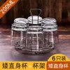 Conjunto de 6 Copos de Vidro Domésticos Resistentes ao Calor para Sala de Estar Espessos Transparentes Copos para Preparo de Chá Copos de Suco Copos de Cerveja