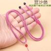 Cordón de cuentas de ágata roja con hilo envolvente simple para hombres y mujeres, collar con colgante de jade valiente de ágata, cuerda roja para el cuello al por mayor