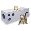 Juguete Interactivo para Gatos con Túnel, Cama para Gatos y Tabla Rascadora, No Suelta Pelo, Casa para Gatos de Doble Capa Extra Larga para Envío Transfronterizo