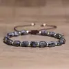 Pulsera de piedra natural ojo de tigre y amatista de venta caliente transfronteriza para mujer, joyería de lujo ligero de moda, pulsera unisex hecha a mano al por mayor