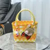 Bolso de Mano Tejido de Plástico Personalizado Cesta Tejida de Plástico Cesta de Regalo DIY Bolso de Calle del Pequeño Libro Rojo