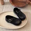 Sapatos de Couro Simples para Meninas 2026 Nova Primavera/Outono Sapatos de Princesa com Solado Macio para Crianças Menina Estilo Coco Chanel Sapatilhas Confortáveis