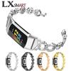 Aplicable a Fitbit charge5 Correa de Diamantes VO Correa de metal de acero inoxidable con diamantes completos Correa para charge5