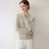 Suéter de punto 100% cachemira pura para mujer, nuevo estilo otoño/invierno, cuello semi-alto, mangas raglán, estampado floral, bloques de color, engrosado y adecuado como capa base