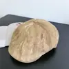 Boina Sólida de Estilo Japonés, Simple, Versátil para Mujer, Vintage, Adelgazante del Rostro, Artística, Circunferencia de Cabeza Grande, Gorra Adelantada, Gorra de Artista, de Moda