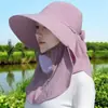 Chapéu para Mulheres, Chapéu de Sol para Primavera e Verão, Anti-UV, Proteção Solar, Proteção do Pescoço, Algodão e Linho, Aba Larga, Chapéu de Proteção Solar, Chapéu para Trabalho na Fazenda, Chapéu para Colheita de Chá
