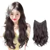 Peluca de Cabello Largo para Mujer, Extensión de Cabello Realista de Una Pieza en Forma de U, Parche de Verano, Rizos Ondulados Grandes, Pieza de Peluca de Una Pieza