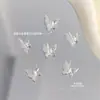 Pedrería para Uñas Mariposa Tridimensional Nueva Tridimensional Doble Capa Ala Fina Brillante Hielo Transparente Estilo Puro Deseo Joyería de Aleación