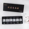 [6 pares en caja] calcetines antibacterianos de algodón peinado para hombre, calcetines de algodón de color liso para las Cuatro Estaciones, de media pantorrilla, para negocios, calcetines desodorantes para hombre