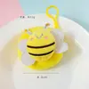 Porta-moedas de Pelúcia de Abelha Desenho Animado Mini Bolsa de Estudante Pingente de Chaveiro Fofo Portátil Bolsa para Guardar Fones de Ouvido