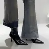 Botines de Tacón Alto Estilo Universitario Diario para Mujer en Otoño e Invierno Nuevo Estilo Europeo y Americano Versátiles Marrones Retro Tacón de Aguja Delgados Botines de Tacón Alto