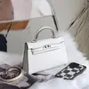 Bolsa Kelly Colorida Mais Vendida no Aliexpress, Bolsa de Mão Feminina Moda Europeia e Americana, Bolsa de Ombro Único Transversal de Alto Padrão para Mulheres