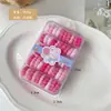 Nuevos Accesorios para el Cabello al por Mayor Niñas Pequeñas y Niños Anillo de Toalla Pequeño Circular sin Costuras Caja Completa de unas 60 Gomas para el Cabello Diadema
