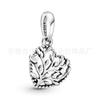 Panjia cobre branco S925 prata banhado a ouro rosa folha charme diy acessórios soltos contas colar pulseira