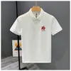 Camiseta Polo Masculina Marca Tendência Masculina Simples Manga Curta Gola Lapela Casual Versátil Slim Fit Com Gola