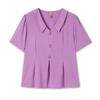 Roupas para Mãe 2025 Verão Novo Estilo Conjunto de Duas Peças em Chiffon Camisetas de Manga Curta Estilo Ocidental Tops Trajes de Verão para Mulheres de Meia-Idade e Idosas