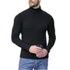 Suéter de Rayas Texturizadas para Hombre de Amazon, Tejido Cálido y Transpirable para Otoño e Invierno, Suéter de Cuello Alto Casual de Negocios