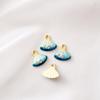 Acessórios de Joias com Flor de Esmalte Pintada à Mão, Concha e Pérola, Pingente de Colar DIY, Acessórios para Brincos