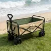 Carrito de Camping Plegable de Doble Polo para Exteriores de Lujo de Gama Alta con Ruedas de Oruga Oso Meini Carrito Pequeño Todoterreno Carrito de Compras Compra Grupal