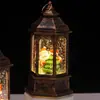 Lampião de vento de Natal atacado Iluminação de feriado de Natal Decorações de atmosfera Feliz Natal