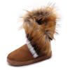 Botas de nieve nuevas AliExpress comercio exterior botas de nieve imitación piel de zorro botas de mujer en el tubo fabricantes de botas de mujer mujeres