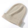 Gorro de cachemira para hombre y mujer igual 100% cachemira pura otoño e invierno nuevo versátil cálido gorro de punto