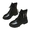 Botas de Mujer Estilo Británico 2025 Nuevas Otoño e Invierno Botas de Terciopelo Botines de Suela Gruesa Look Adelgazante Botas Individuales