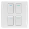 Bowang Eléctrico S9 Venta al por Mayor Tipo 86 Enchufe de Interruptor Oculto Placa Grande Blanca Una Abierta Doble Control Cinco Agujeros Exportación Exportación