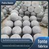 Pedra de bloqueio bola de pedra granito Cinza sésamo bola de parada de carro pilar de pedra quadrado Estacionamento de rua pedra de parada de carro