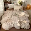 Roupa de Cama Classe A para Maternidade e Bebês Capa de Edredom Individual Algodão Fofo de Camada Dupla Estilo Ins Capa de Edredom para Dormir sem Roupas Capa de Edredom para Dormitório Estudantil