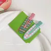 Pinza para el pelo azul de lunares con lazo estilo coreano para mujer, nuevo modelo 2026, pinza lateral para flequillo y mechones, accesorio para el cabello