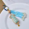 Nuevo Colgante para Bolso Qipao de Brocado Song de Estilo Chino con Decoración de Borla, Correa Tejida a Mano para Teléfono, Accesorio de Bolso de Brocado Song Patrimonio Cultural Inmaterial