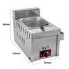 Freidora de Gas Comercial de Acero Inoxidable Minniu de 6 Litros Freidora de Gas Comercial Freidora Freidora de Gas Comercial 6L Aceite