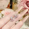 Anillo, Collar, Pendientes, Pulsera de Plata S925 Serie Rosa Diamante Suave Estilo Coreano Camelia, Joyería de Gama Alta de Nicho