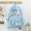 Mochila de alto acabamento para alunas do ensino fundamental, mochila de grande capacidade com tema de floresta estilo coreano, mochila moderna e leve para alunos do ensino médio e fundamental