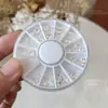 Accesorios para Uñas Serie Océano 2025 Nuevo Estrella de Mar Japonesa Concha Diamante para Uñas Disco de 12 Compartimentos Decoración de Remaches