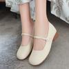 Zapatos Qipao Sandalias Planas para Mujer 2026 Nuevos de Color Claro Mary Jane Zapatos de Dama de Honor Nuevo Estilo Chino Elegantes Zapatos de Noche