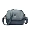 Bolsa de Ombro Fashion Texturizada 2025 Nova Simples Elegante Pequena Redonda Feminina Multicamadas Versátil Bolsa Transversal Tendência Transfronteiriça
