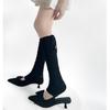 Calentadores de Pierna Finos de Encaje Ligeramente Transparentes con Cordones Estilo Ballet para Verano, Calcetines Apilables para Pantorrilla para Mujer, Cubrecalcetines Blancos Versátiles Adelgazantes