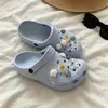 Sandalias DIY Tipo Niña Camelia Margarita 3D con Micro Arco, EVA Transpirables y Ligeras, Zuecos para Padres e Hijos para Mujer en Verano