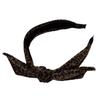 Faixa de cabeça de leopardo estilo coreano, faixa de cabeça de aba larga famosa na Internet para mulheres, estampa de cabelo prensado, pacotes de cabelo vintage combinados