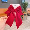 Horquilla de lazo grande rojo para niña, estilo coreano, para el pelo de visón, para Año Nuevo, para fiesta de princesa