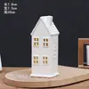 Artesanato de Casa Pequena de Natal em Cerâmica Velas Criativas de LED Atmosfera Festiva Europeia e Americana Decorações de Luz Noturna para Casa